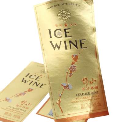 High-quality custom printed self-adhesive labels for glass wine bottles